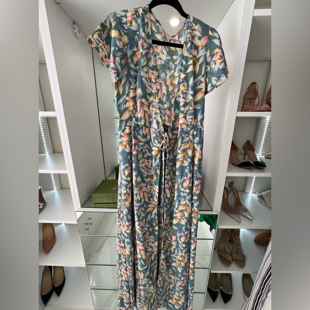 Blue Floral Dress Wrap